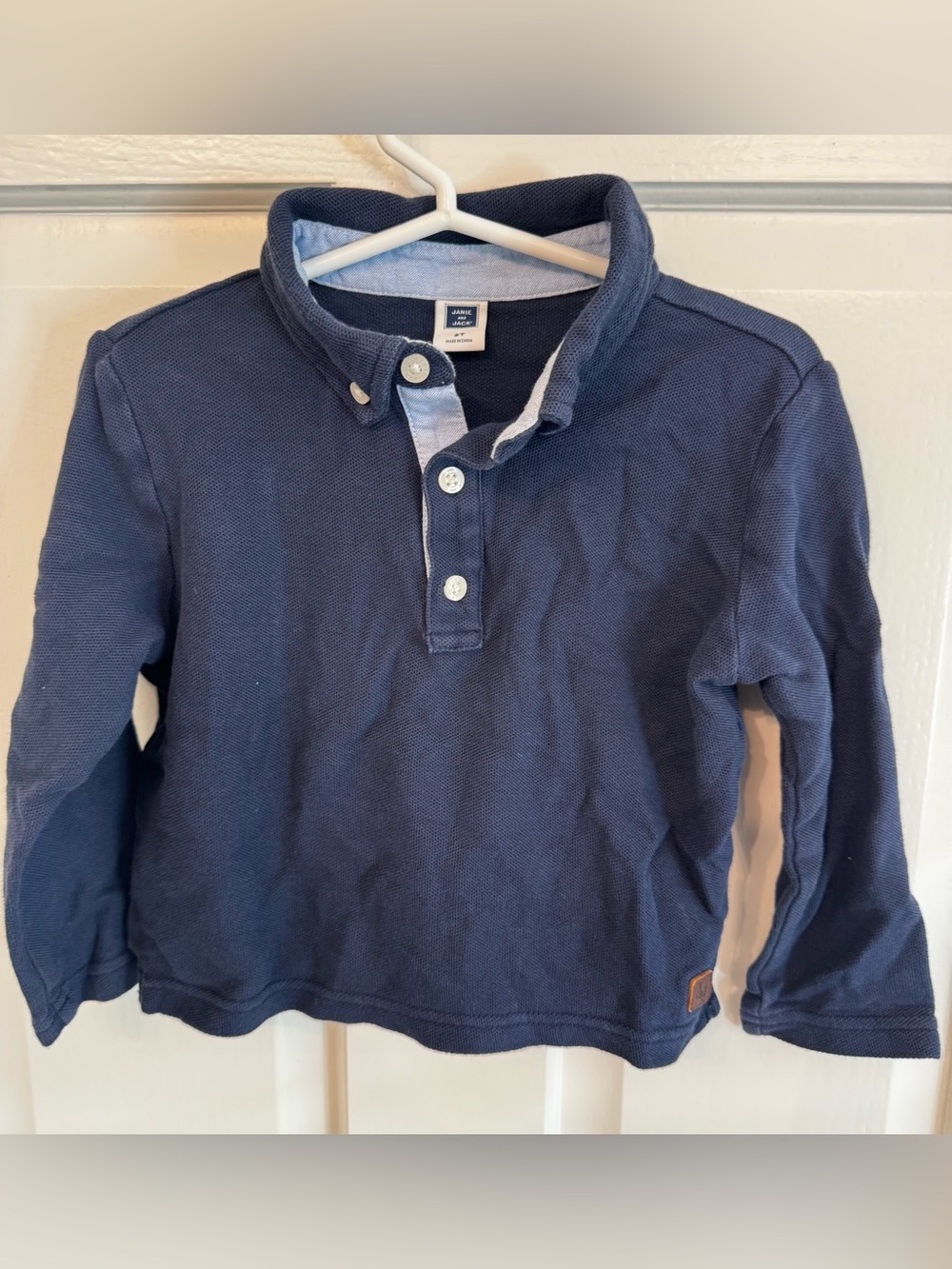 Janey and Jack boys 2T navy long sleeve collared shirt